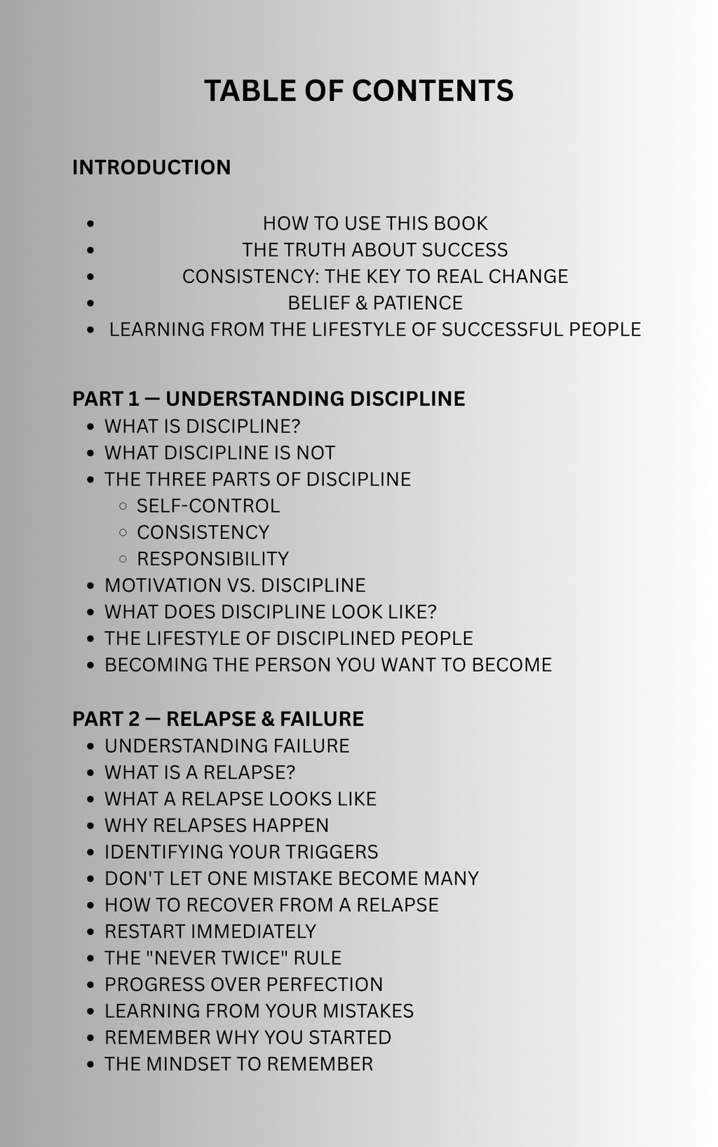 DISCIPLINE