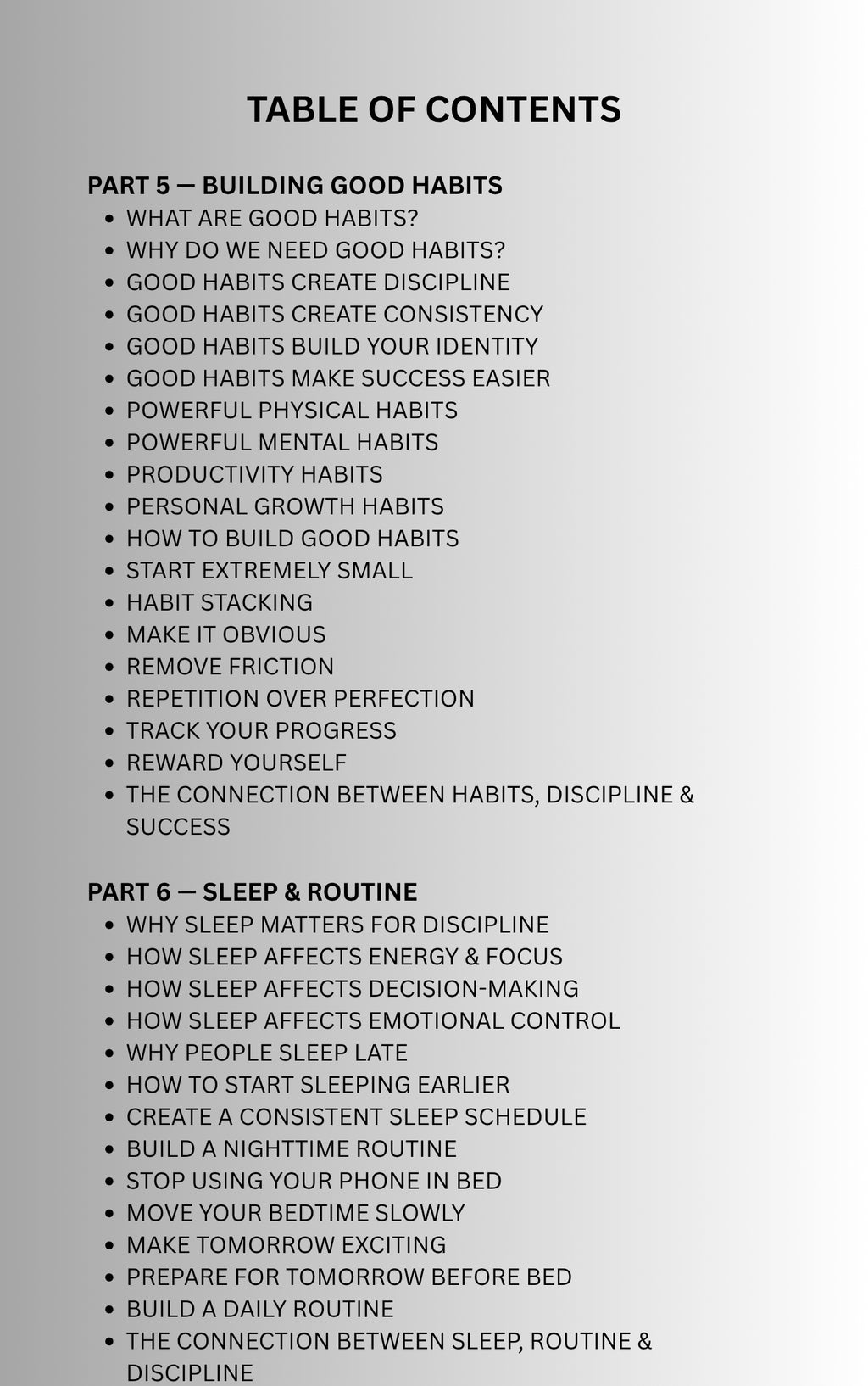 DISCIPLINE