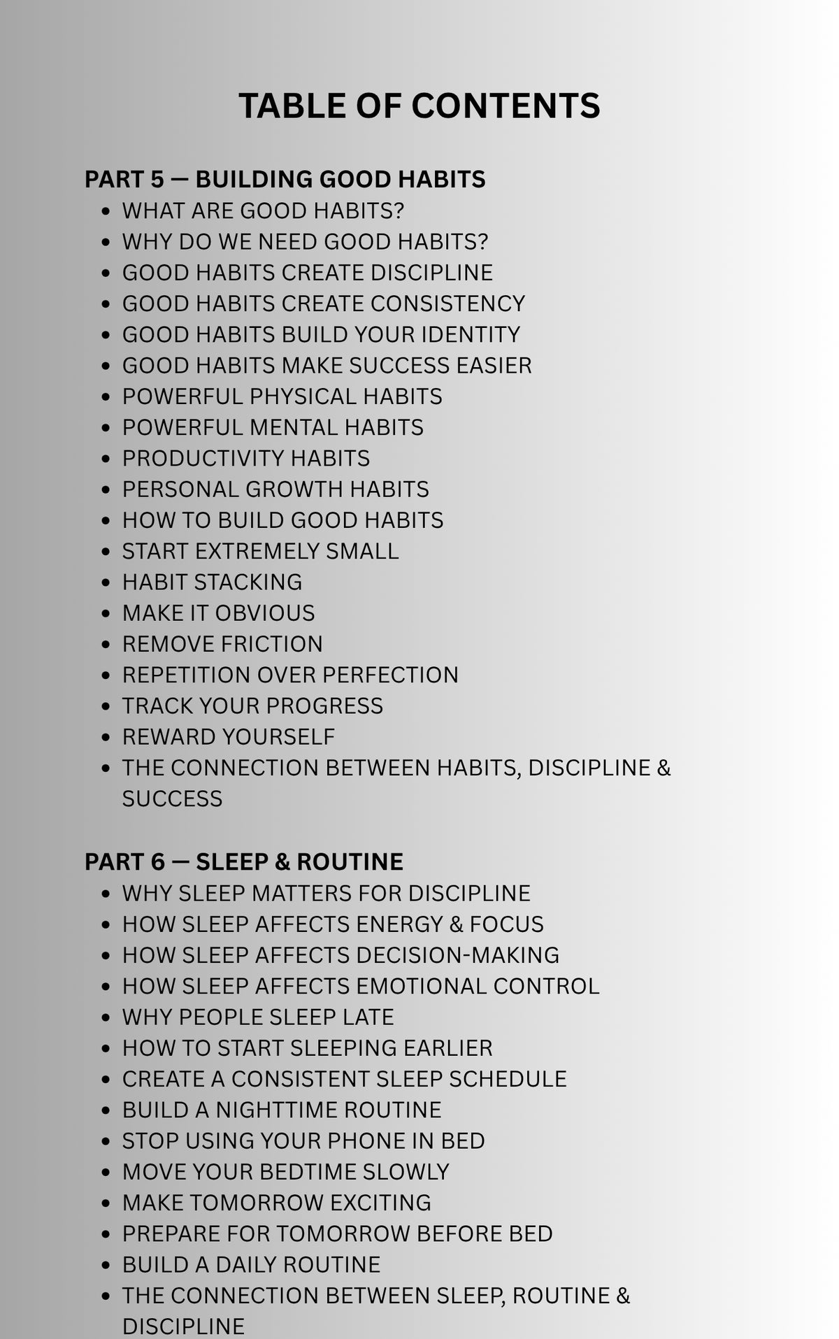 DISCIPLINE